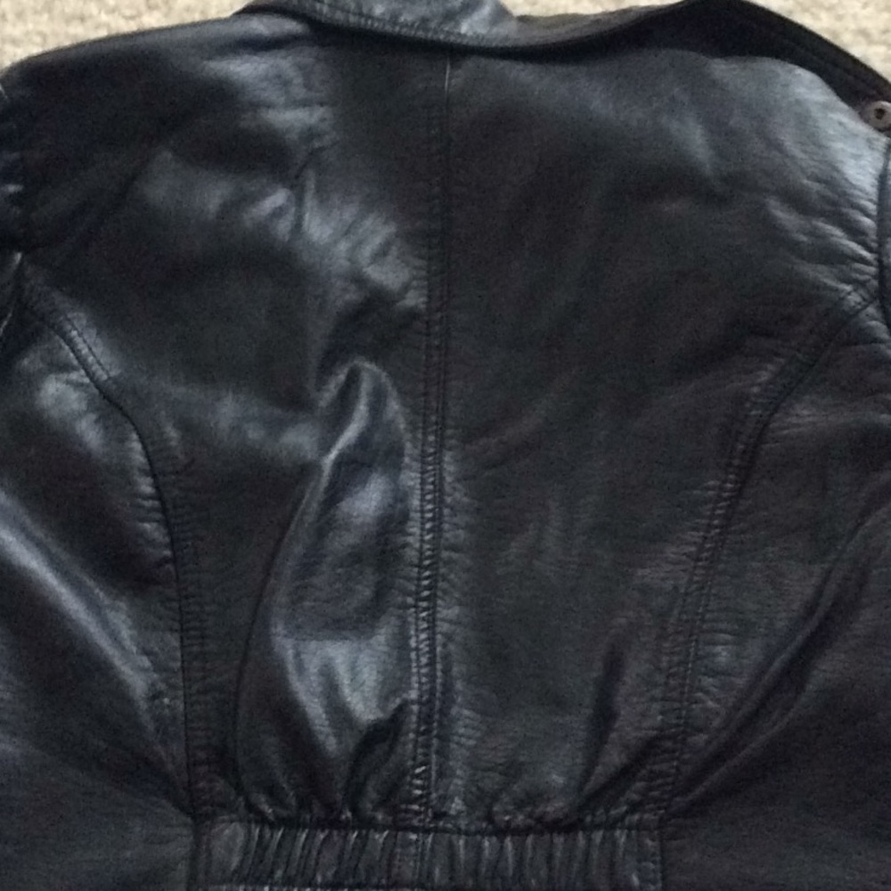 Black leather jacket